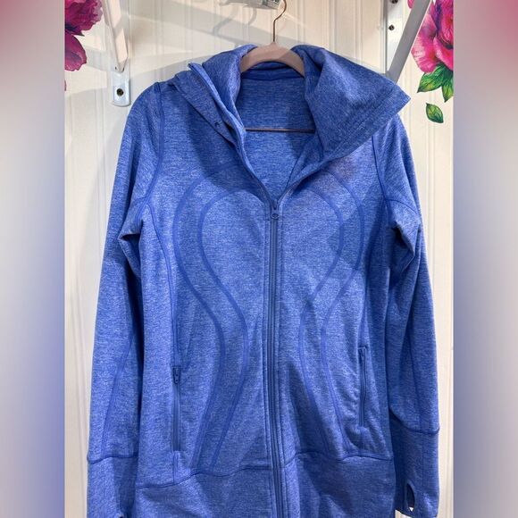 LULULEMON IN STRIDE JACKET - Blue Zip-Up Sz 6 - Picture 6 of 11